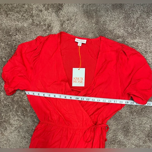 NWT Knox Rose Red Wrap Maxi Dress - Picture 2 of 5